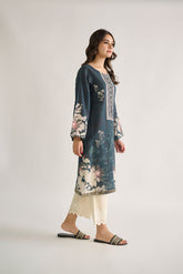DC-0462 BLUE EMBROIDERED KURTA